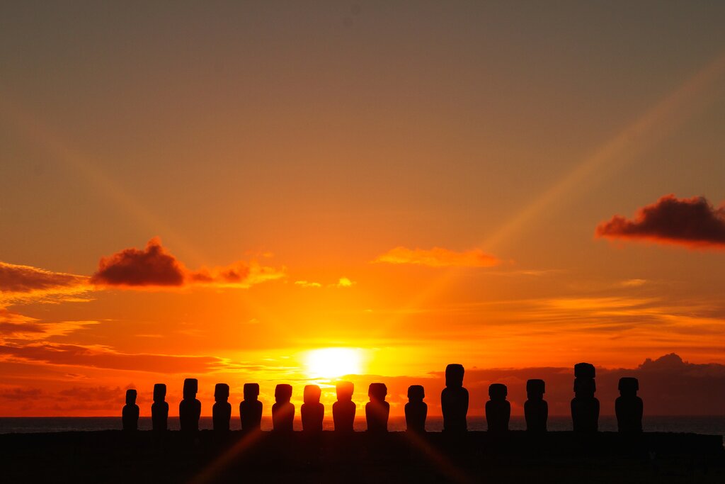 Sunrise at Tongariki, Easter Island